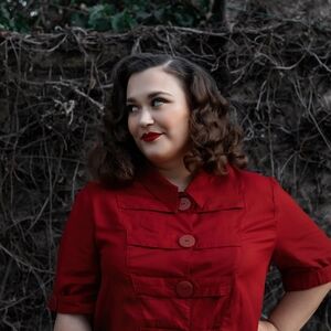 Women's Red Button Down Shirt